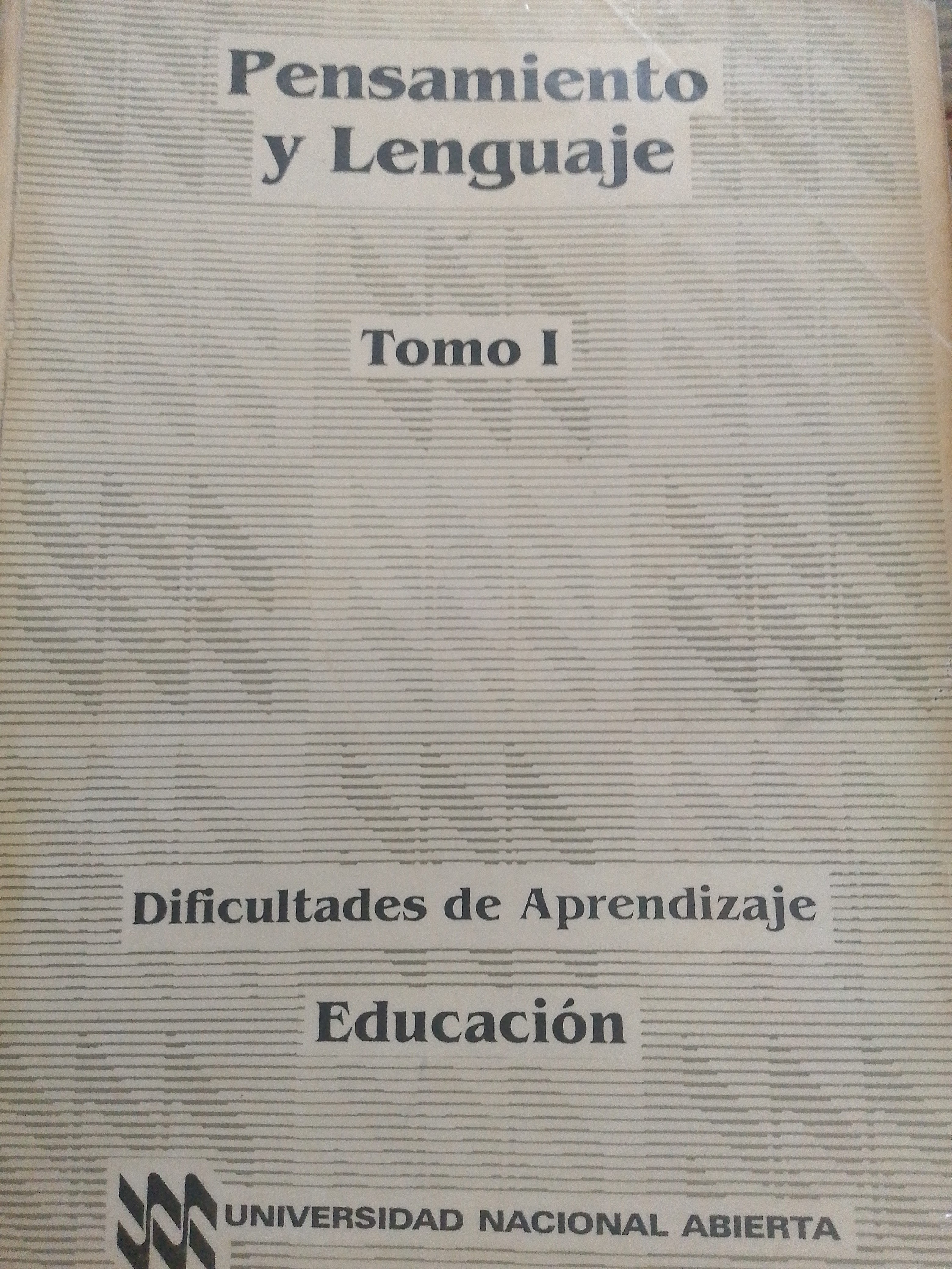 Portada de Pensamiento y lenguaje.  Tomo I