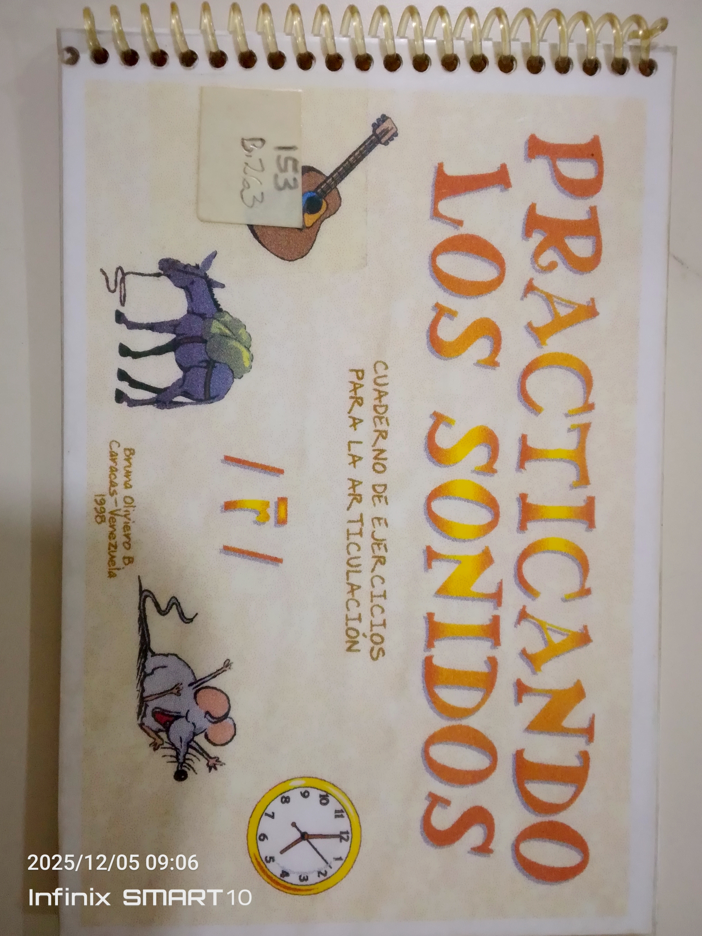 Portada de Practicando los sonidos. Cuaderno para la articulación