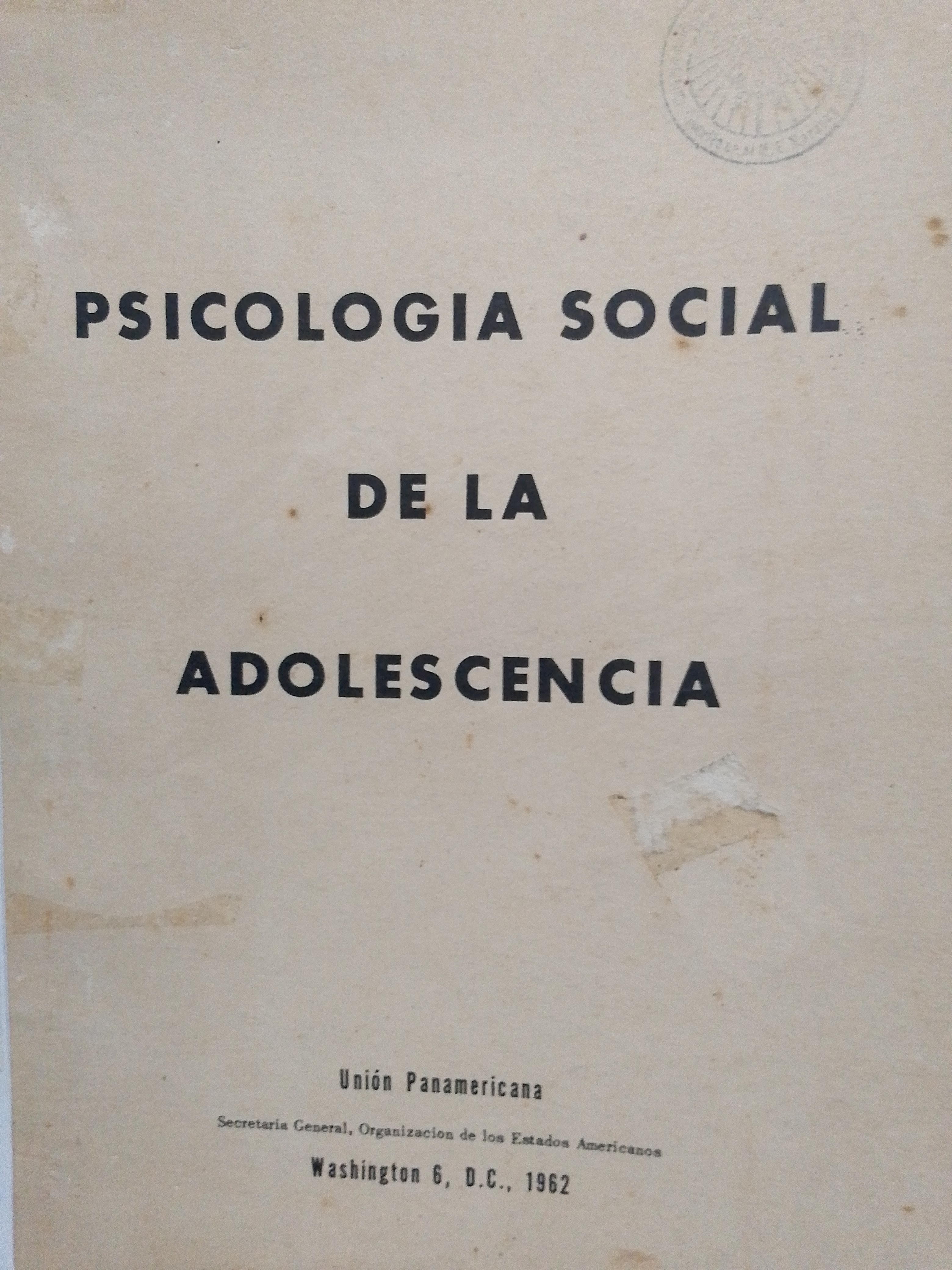 Portada de Psicología social de la adolescencia
