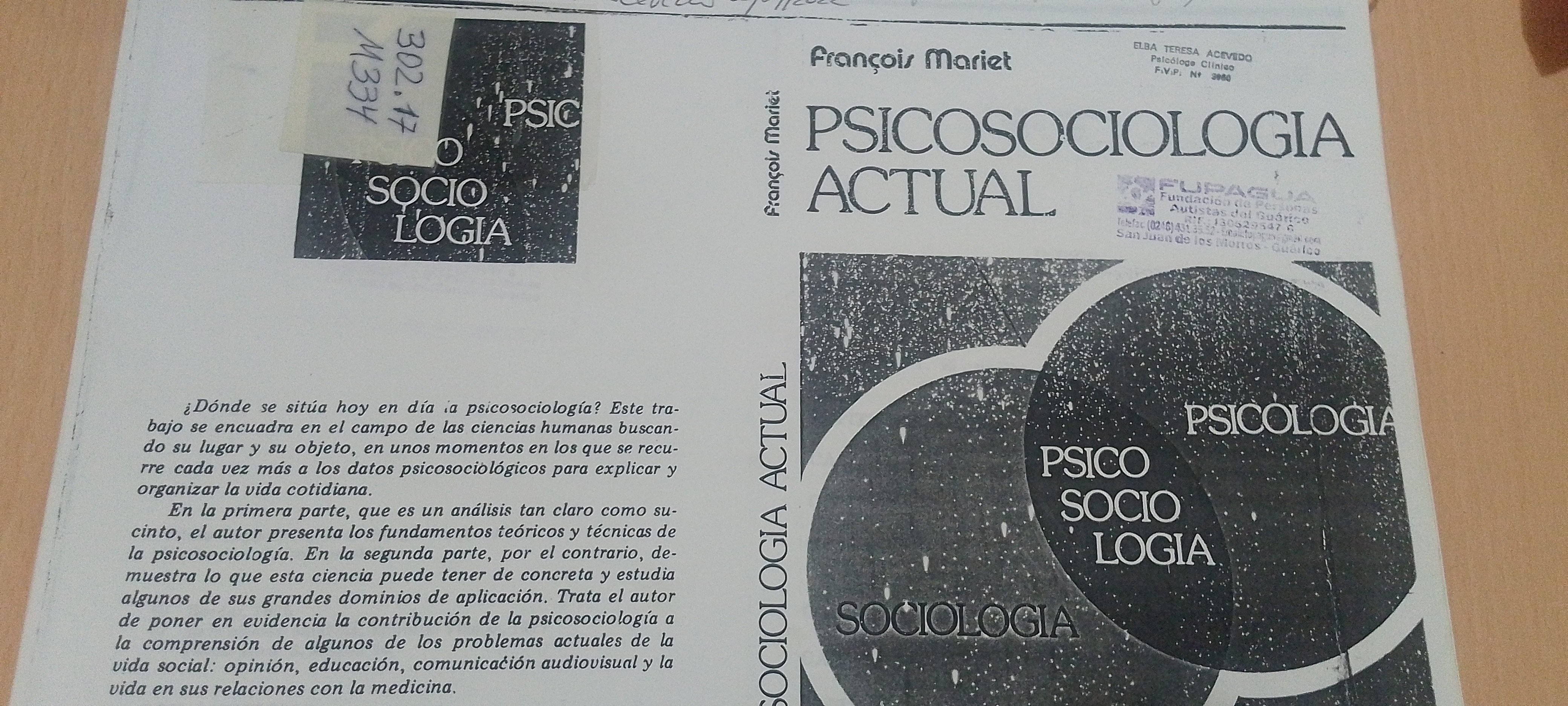 Portada de Psicosociología actual