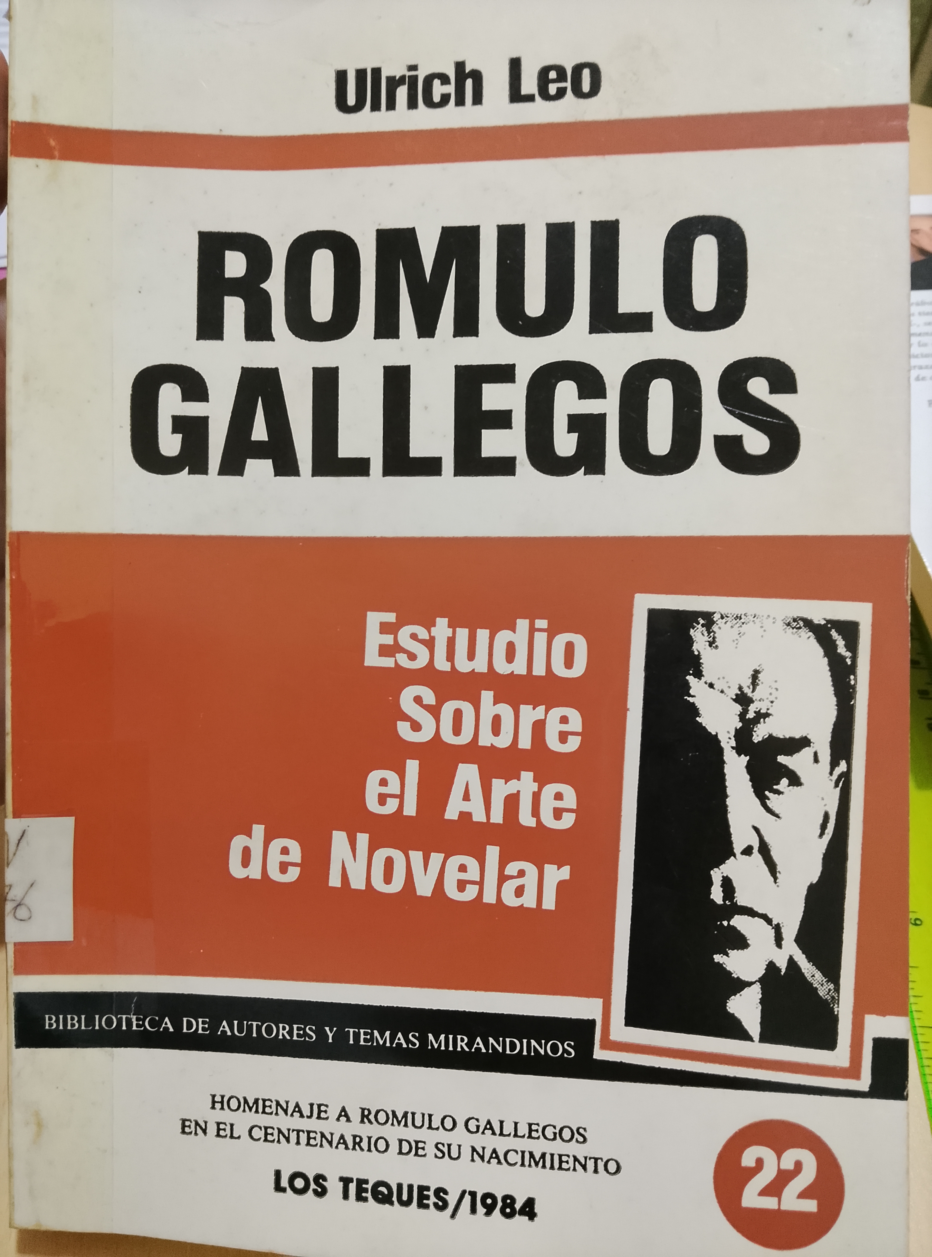 Portada de Rómulo Gallegos (Estudio sobre el arte de nivelar)