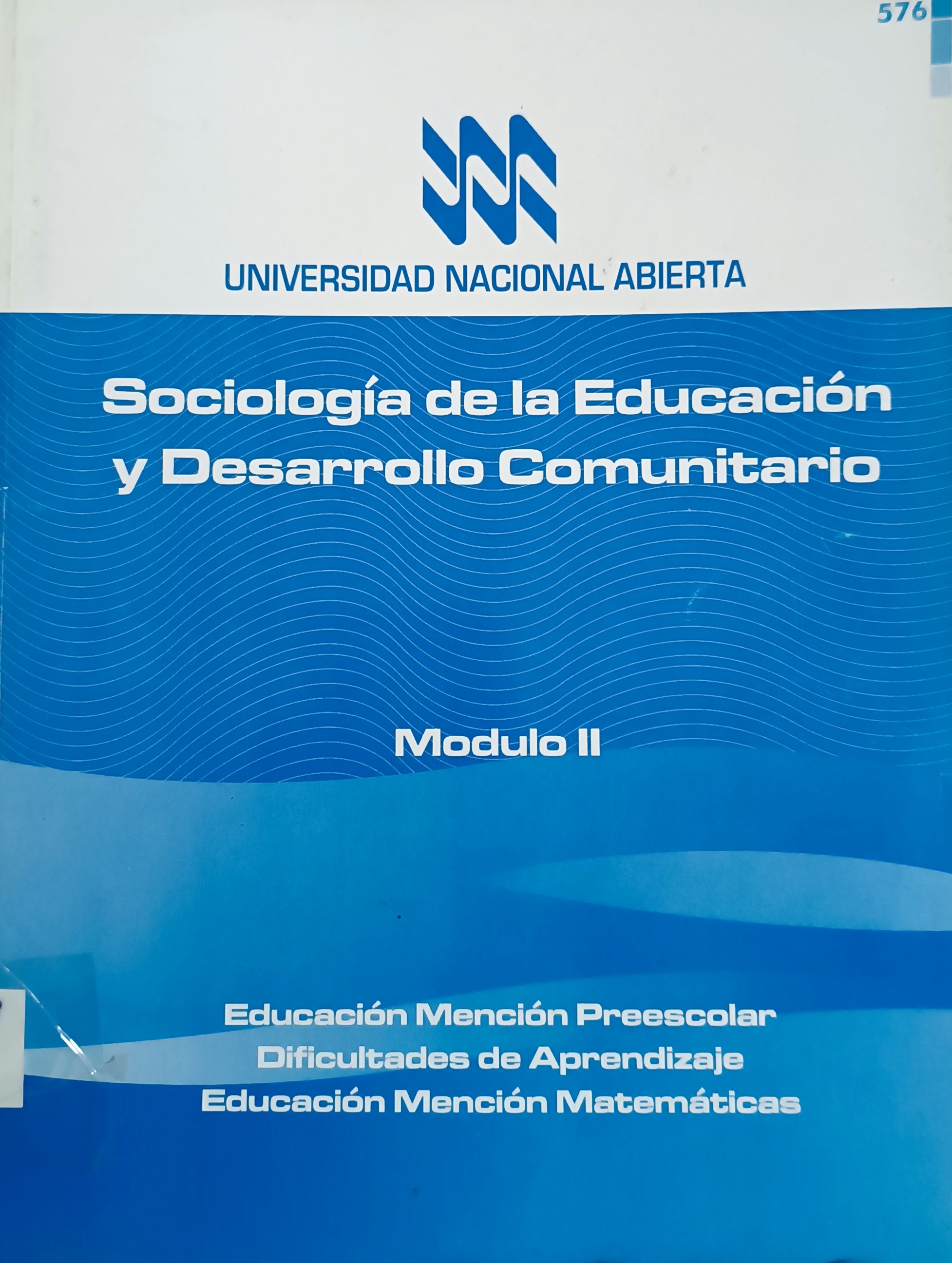 Portada de Sociología de la educación y desarrollo comunitario. Modulo II
