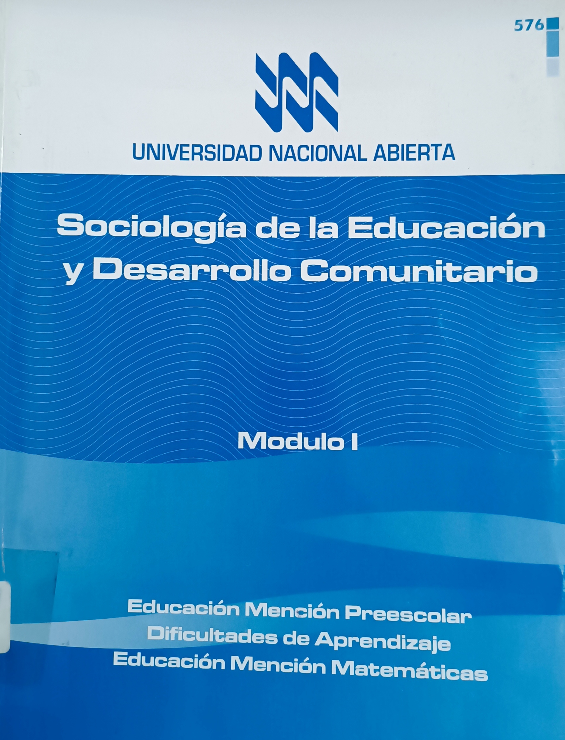 Portada de Sociología de la educación y desarrollo comunitario. Modulo I