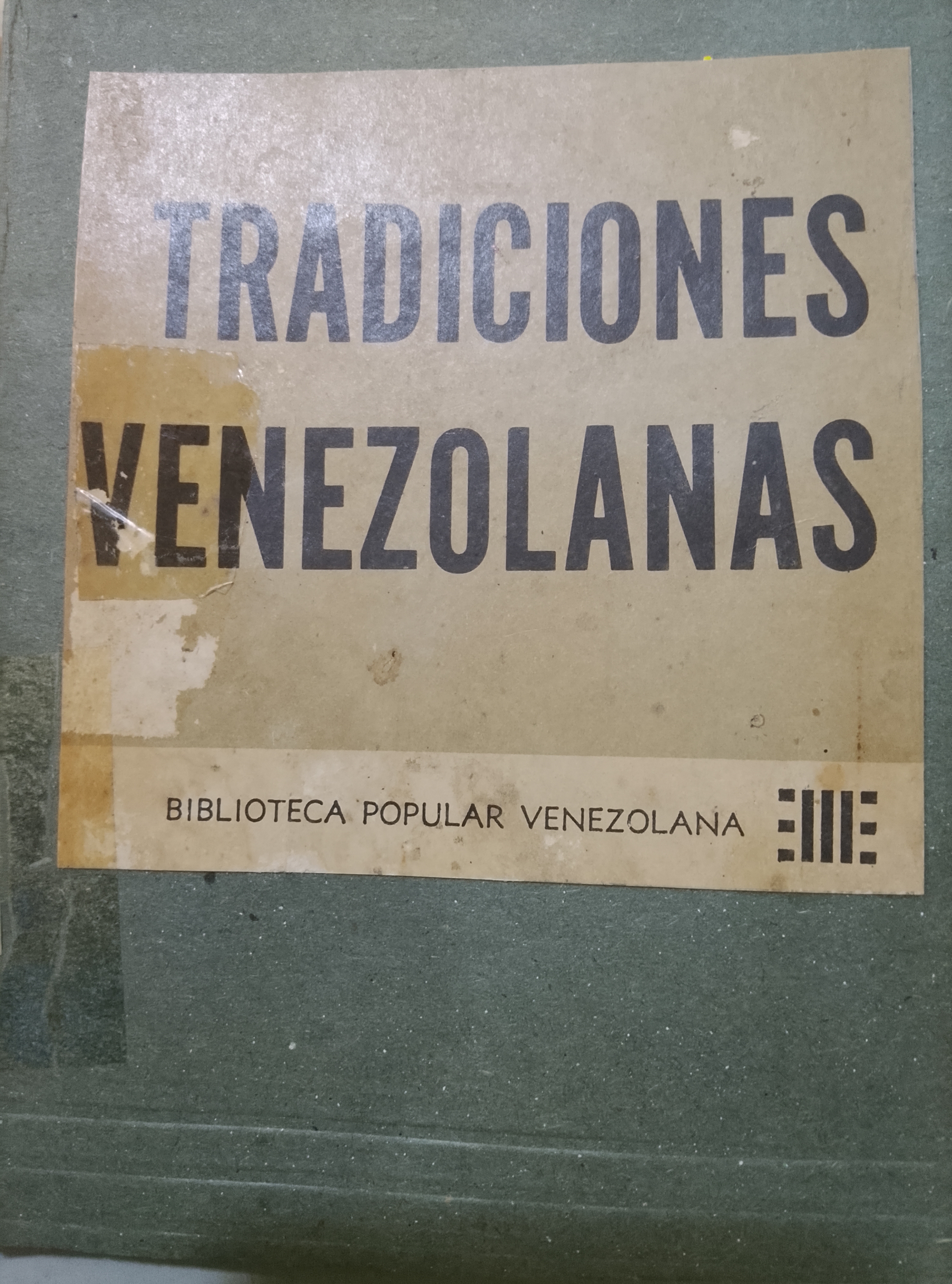 Portada de Tradiciones Venezolanas