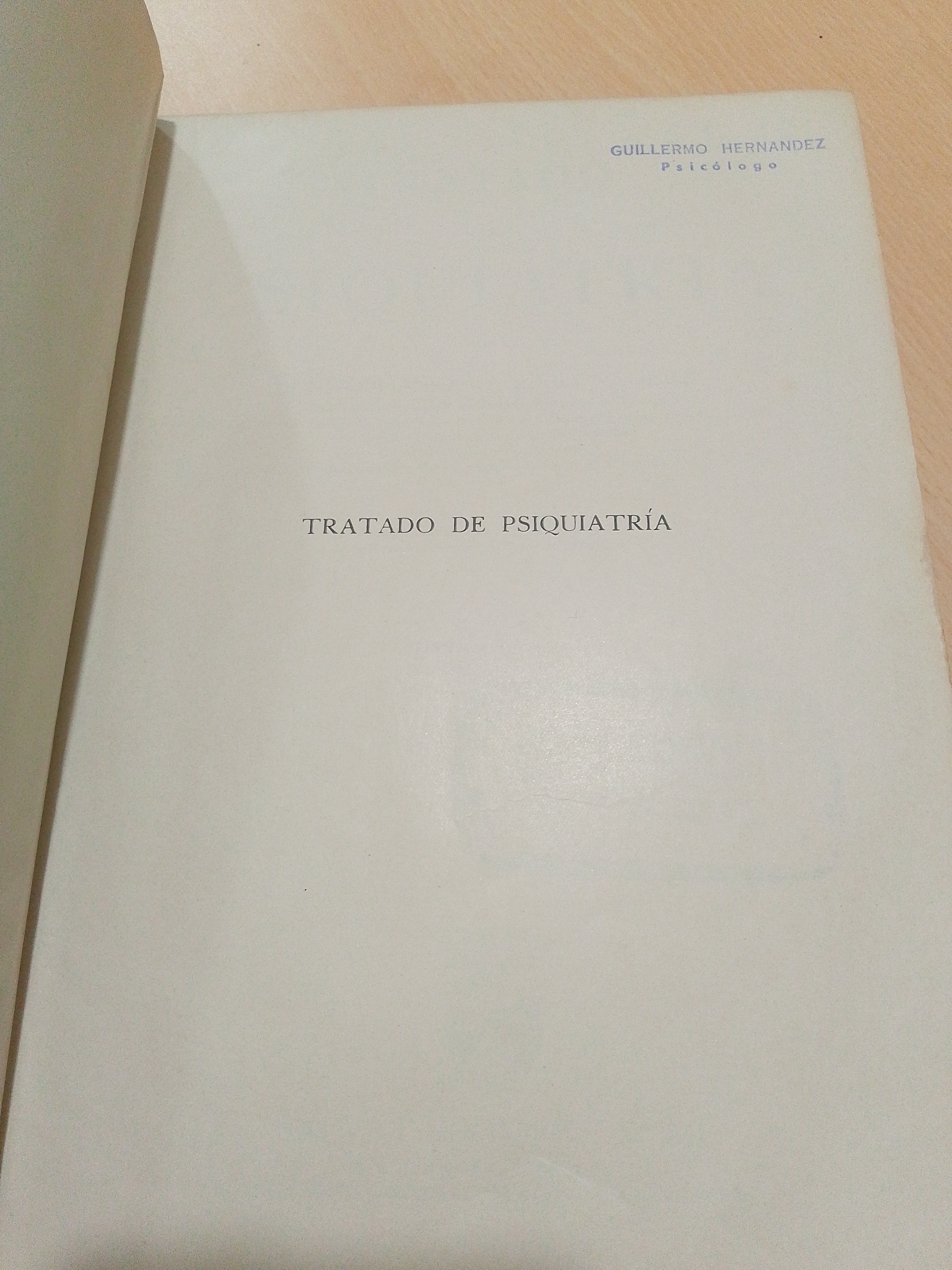 Portada de Tratado de psiquiatría