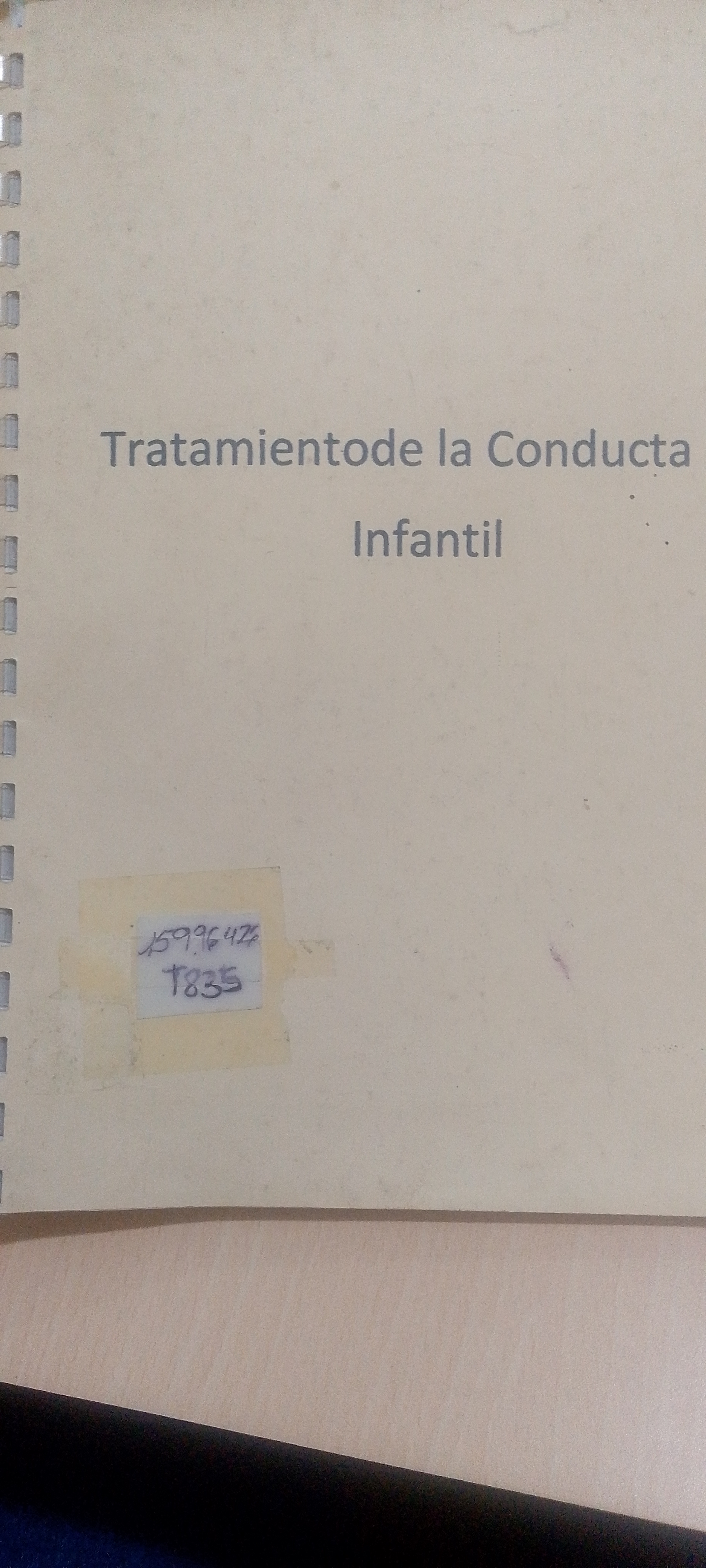 Portada de Tratamiento de la conducta infantil