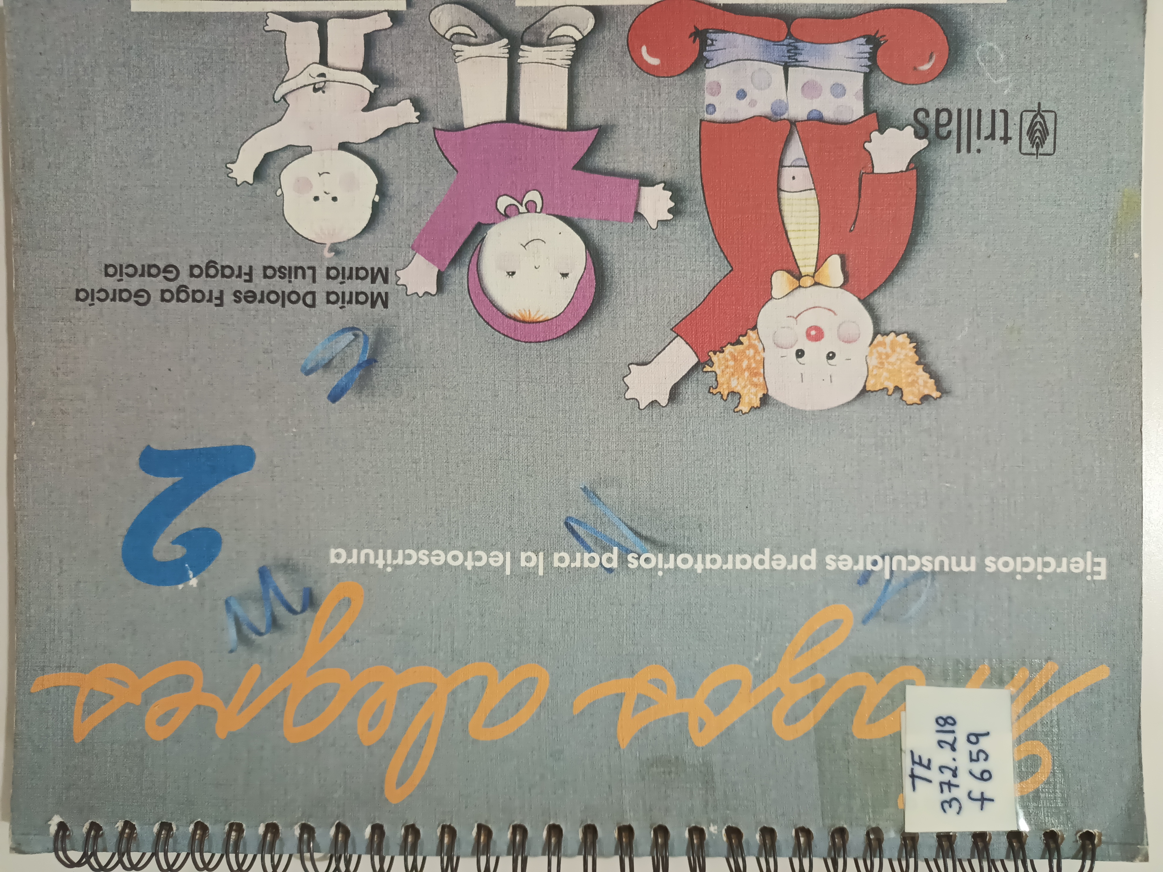 Portada de Trazos alegres 2 Ejercicios musculares preparatorios para la lectoescritura