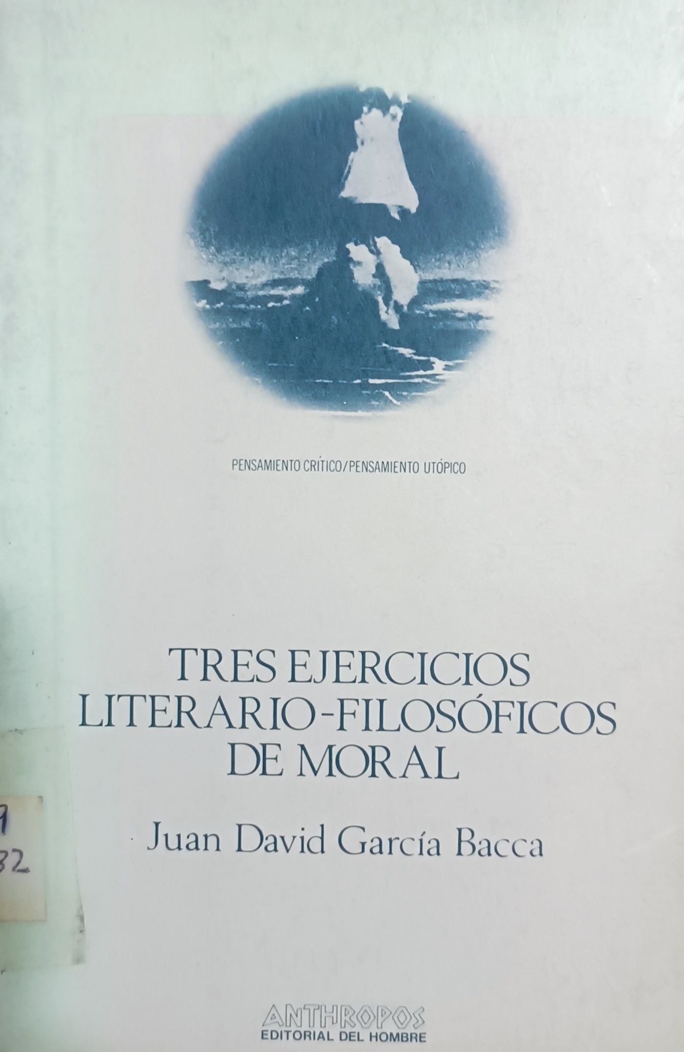 Portada de Tres ejercicios literario-filosóficos de moral 